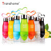 Transhome Creative Fruit Juice Infuser Water Bottle 650ml H2O Plastic Portable Lemon Juice Bottle For Water Outdoor Shaker Sport