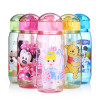 Disney 2017 Children Straw Plastic Water Bottle BPA Free Lovely Cartoon Eco-friendly With lid Portable Camp Student Water tumble