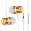 Metal In Ear Earphones Turbo Bass Wired in-ear 3.5mm Wired Headset Earphone with Microphone Universal for Computer Mobile Phone