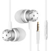 Metal In Ear Earphones Turbo Bass Wired in-ear 3.5mm Wired Headset Earphone with Microphone Universal for Computer Mobile Phone