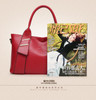 Ladies' Litchi grain PU Leather Handbag Tote Shoulder Bags Messenger bag Crossbody bag Purse