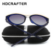 HDCRAFTER New Fashion Cat Eye Sunglasses Women White Frame Gradient Polarized Sun Glasses Driving UV400 Eyewear 