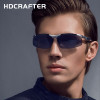 HDCRAFTER Brand New Fashion Sunglasses Oculos  Male  Rimless Rectangle Polarized  Driving Mirror  Mens Sun Glasses