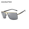 2017 New Fashion Square HDCRAFTER Sunglasses Men Women Super Light Metal Brand Designer Sunglasses With Case UV400 