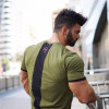 2018 NEW Men Summer gyms t-shirt Fitness Bodybuilding Crossfit shirts Stitching color O-Neck short sleeve brand tee tops fashion