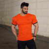 2018 NEW Men Summer gyms t-shirt Fitness Bodybuilding Crossfit shirts Stitching color O-Neck short sleeve brand tee tops fashion