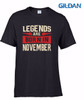 Men T-Shirts Fashion 2022 New Summer T Shirts Legends Are Born In November T-Shirt - Birthday Tee shirt