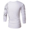 2018 Summer Brand New T Shirt Men Dragon Print O Neck Long Sleeve Tshirt Streetwear Slim Fit Fashion T-Shirt Tops and Tees 3XL