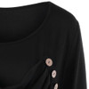 LANGSTAR 2018 spring Plus Size 5XL Polka Dot Ruched Asymmetric Top Women Autumn Long Sleeve  Female Tee Casual Button T-Shirt