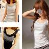 Women Sexy Rhinestone Lace Stunning Based Sleeveless Vest Tank Top Tee T-Shirt Black White Gray Camisole Cami Shirt Slim 