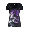 Skull Print T-Shirt Causal Women Short Sleeve V-Neck Punk Style Skull Print  T-Shirt Tee Tops S-5XL Women Clothing LJ8593R