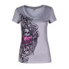 Skull Print T-Shirt Causal Women Short Sleeve V-Neck Punk Style Skull Print  T-Shirt Tee Tops S-5XL Women Clothing LJ8593R