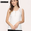 Fitness Tank Tops Summer Style Ladies Tops Beaded White Lace Blouse Shirt 2018 S-XXXL Hollow Out Sleeveless Tank Top Women Camis