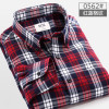 New Autumn Brand Men's Plaid Shirt Male Warm Long Sleeve Shirt Plus Size Youth Office Business Casual Shirt Men