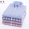 Langmeng Men Oxford Casual Shirt 2018 Long Sleeve Slim Fit Comfortable Plaid Shirt Mens High Quality Dress Shirts Brand Clothing