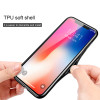 Baseus Luxury Phone Case For iPhone X Creative Tempered Glass + Silicone Hybrid Armor Case For iPhone X Anti Knock Phone Cover