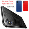 Baseus TPU+PC small hole case for iPhone X anti - fingerprint phone case cover