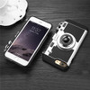 Fashion 3D Camera Design Case For iphone 8 7 6 6s Plus SE 5s Cover 2 in 1 Phone Cases Hard PC + Soft Silicone Shell With Lanyard