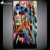 HD printed 3 piece canvas art native American Indian with feather Painting wall picture for livingroom 2018 dropshipping NY-5786