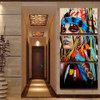 HD printed 3 piece canvas art native American Indian with feather Painting wall picture for livingroom 2018 dropshipping NY-5786