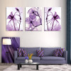 Combined 3 Pcs/set New Purple Flower Wall Art Painting Prints On Canvas Abstract Flower Veins Canvas Wall Picture for BedRoom