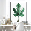 Modern Green Tropical Plant Leaves Canvas Art Print Poster , Nordic Green Plant Wall Pictures Kids Room Large Painting No Frame