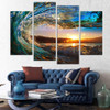 4 pieces Modern Seascape Painting Canvas Art HD Sea Wave Landscape Wall Picture For Bed Room Unframed F213