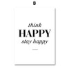 COLORFULBOY Modern Happy Quotes Canvas Painting Black White Wall Pictures For Kids Room Wall Art Posters And Prints Home Decor