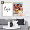 NICOLESHENTING Mountains Landscape Life Quote Canvas Art Posters Prints Motivational Painting Nordic Wall Picture for Room Decor