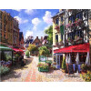 Oil paint painting by numbers diy picture coloring drawing on canvas oil painting by hand landscape craft city road J046