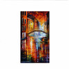 Classical Lover Rain Street Tree Lamp Landscape Oil Painting Printed On Canvas Wall Art Picture For Living Room Home Decor