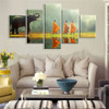Canvas Painting Wall Art Home Decor For Living Room HD Prints 5 Pieces Poster Elephants and Monks Pictures Wooden Bar Frame Read Canvas Painting Wall Art Home Decor For Living Room HD Prints 5 Pieces Poster Elephants and Monks Pictures Wooden Bar Frame Read