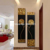 Hand Painted Modern Abstract Gold black Oil Painting Large vertical Textured Wall Decorative Canvas Art Picture for living room