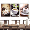 Wall Art Picture Canvas Paintings 3 Panels Wall Decoration Canvas Photo Prints Modern Kitchen Scene Coffee on canvas no frame