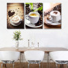Wall Art Picture Canvas Paintings 3 Panels Wall Decoration Canvas Photo Prints Modern Kitchen Scene Coffee on canvas no frame