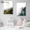 Nordic Style Forest Trees Nature Poster Print Motivational Quotes Minimalist Wall Art Canvas Painting Modern Home Office Decor