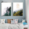 Nordic Style Forest Trees Nature Poster Print Motivational Quotes Minimalist Wall Art Canvas Painting Modern Home Office Decor