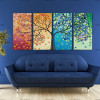 Unframe Wall Art Canvas Painting Decoration For Living Room picture Colourful Leaf Trees Wall Art Spray Wall Painting Home