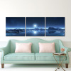 Wall Art For Living Home Decor Canvas painting 3 Panels Modular Picture Canvas Painting Mountain Lake Moon Nature Landscape 