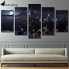 HD Print 5 piece canvas art Harry Potter poster School Hogwarts Castle modular Paintings movie posters 2018 dropshipping ny-6267