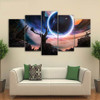 5 Piece Canvas Art Miracle Views Planets Animals the deer HD Printed Wall Art Home Decor Canvas Painting Picture Poster Prints