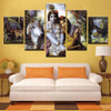 Canvas HD Prints Living Room Pictures Frame 5 Pieces India Myth Krishna Vishnu Painting Wall Art Animal Poster Home Decor PENGDA 