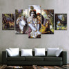 Canvas HD Prints Living Room Pictures Frame 5 Pieces India Myth Krishna Vishnu Painting Wall Art Animal Poster Home Decor PENGDA 