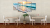 HD Printed 5 piece canvas art beach pictures seascape sunset beach painting canvas painting wall picturesFree shipping/ny-1476