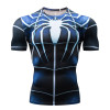 Men Shirt 2018 Compression Shirt Superman Captain America men 3D Blue Spider Print T-Shirt Superhero Crossfit Mens Style T Shirt