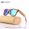 KITHDIA Wooden Sunglasses Polarized Men Bamboo Case Women Brand Designer Vintage Wood Sun Glasses Oculos de sol masculino