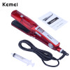 Kemei Pro Fast Heating Tourmaline Ceramic Steam Vapor Spray Hair Flat Iron Water Moisturizing Straightener Plate Brush Wet/Dry