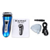 Kemei 220V Rechargeable Electric Shaver 3D Triple Floating Blade Heads Shaving Razors Face Care Men Beard Trimmer Barber Machine