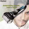 Kemei 4 Blade Electric Shaver 1.5Hours Quick Charge Washable Reciprocating Electric Razor+Ear Nose Trimmer Face Care Hair Trimer