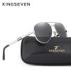 Kingseven Aluminum Magnesium Gold Fashion Polarized Lens Sunglasses Men/Women Driving Mirror Sun Glasses Points Male Oculos 7170